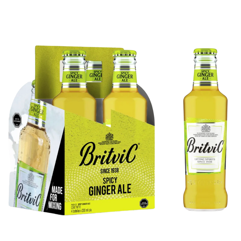 Bebida Britvic Ginger Ale 200ml x4 - Bebida Premium | Opera Liquor Store