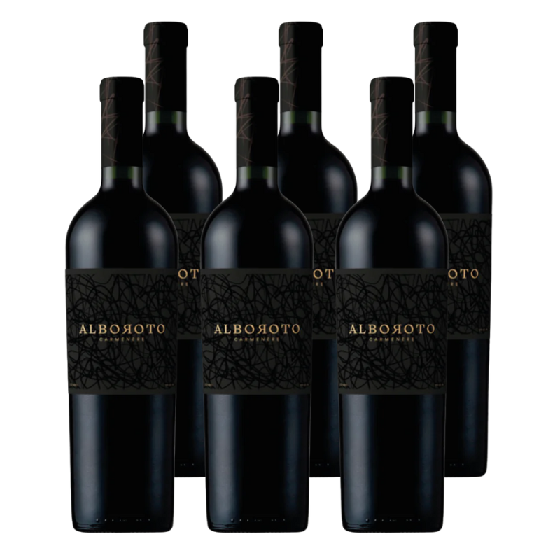 x6 Vino Casa Bauza Alboroto Carmenere 750cc ($6.490 c/u)