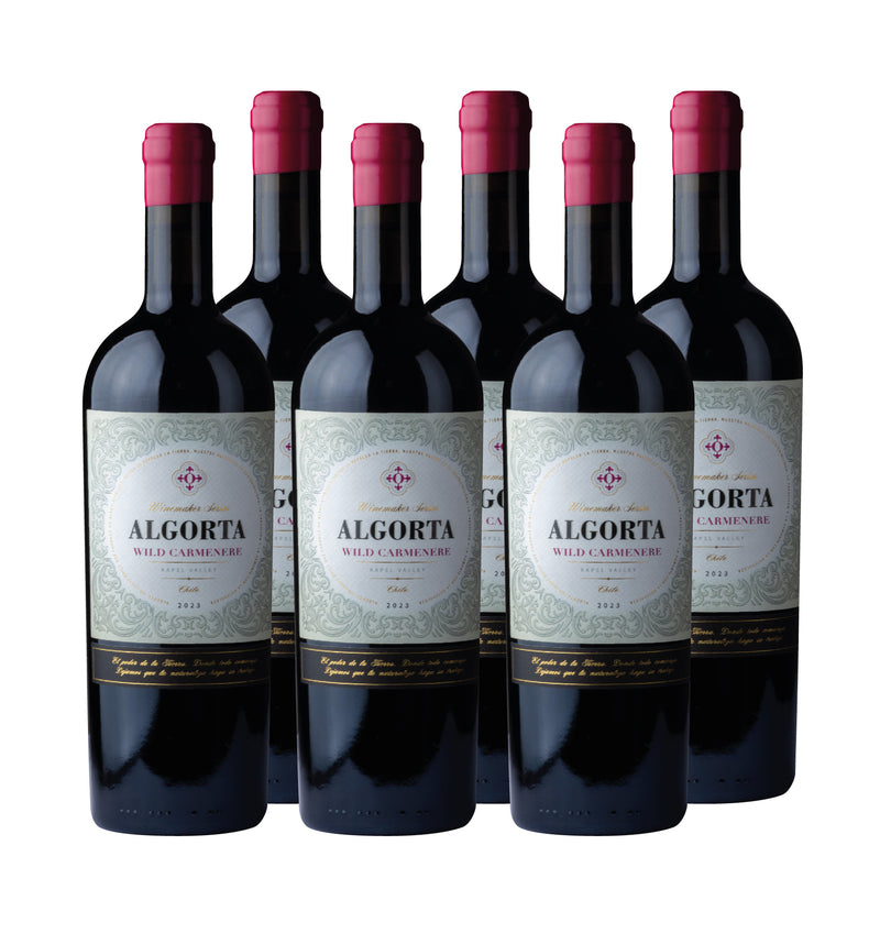 Vino Algorta Winemakers Series Wild Carmenere 750cc x6 ($14.990 c/u)