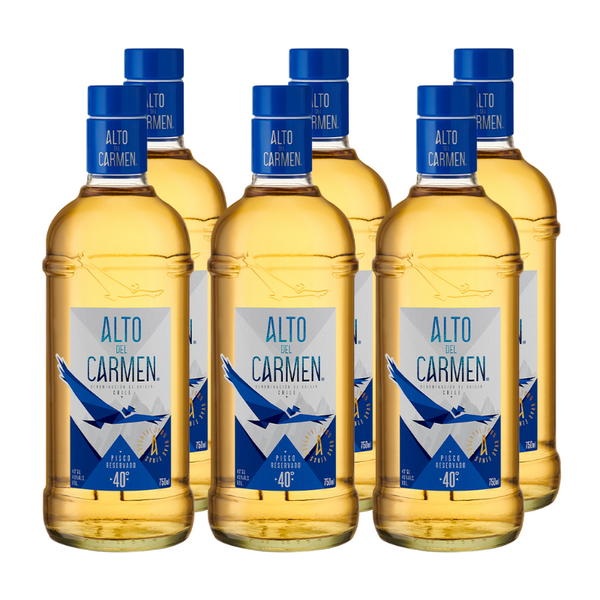 x6 Pisco Alto Del Carmen Reservado 40° 750cc ($5.890 c/u)