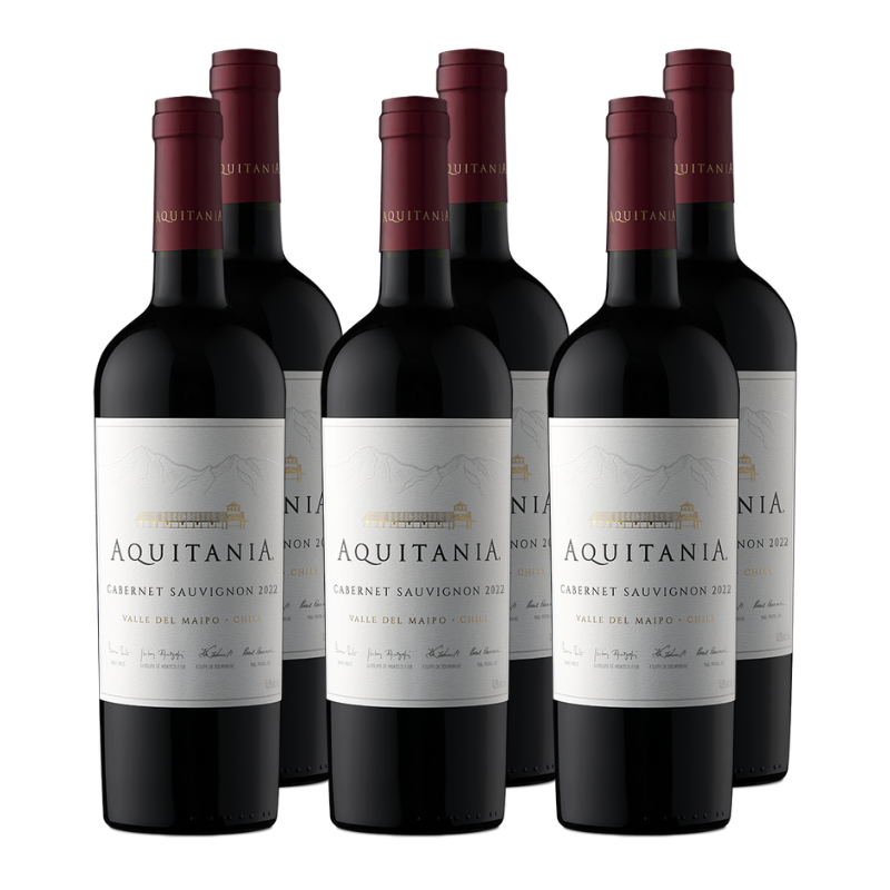 x6 Vino Aquitania Cabernet Sauvignon 750cc ($11.390 c/u)
