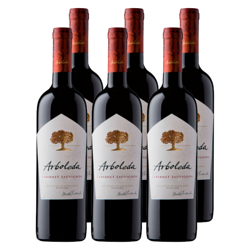 Vino Arboleda Cabernet Sauvignon 750cc x6 ($9.990 c/u)