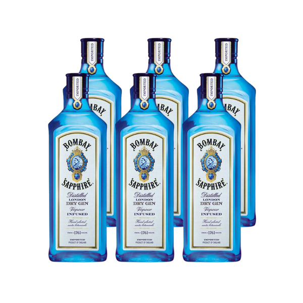 Gin Bombay Sapphire London Dry Gin 47° 750cc x6 ($12.490 c/u)