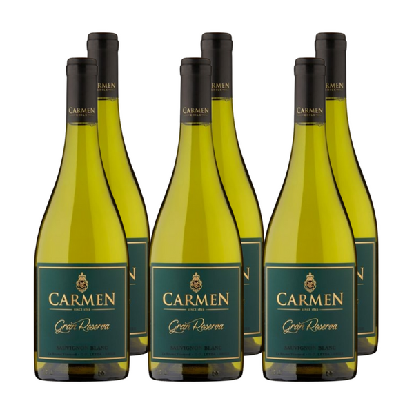 x6 Vino Carmen Gran Reserva Sauvignon Blanc 750cc ($5.290 c/u)