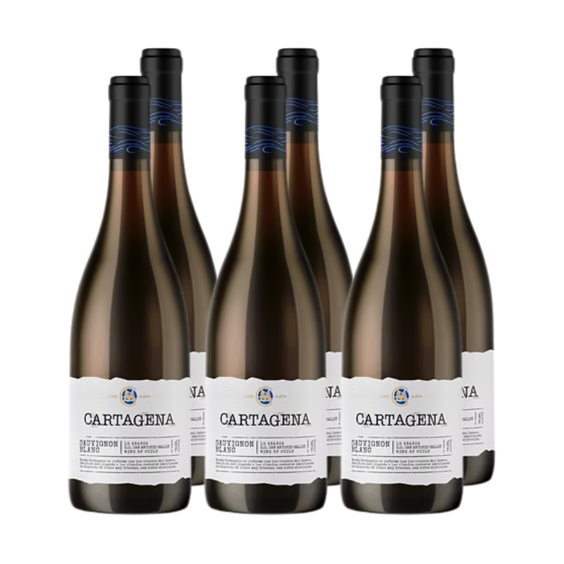 Vino Casa Marin Cartagena Sauvignon Blanc 750cc x6 ($9.990 c/u)