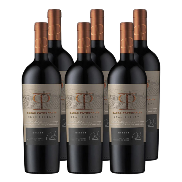 Vino Casas Patronales Gran Reserva Merlot 750cc x6 ($6.590 c/u)