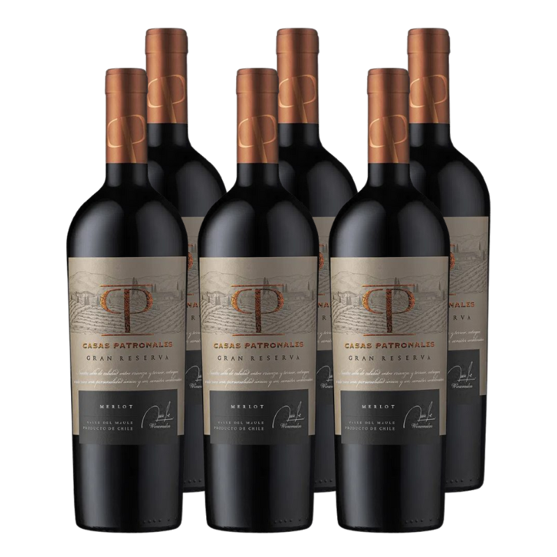 Vino Casas Patronales Gran Reserva Merlot 750cc x6 ($6.590 c/u)