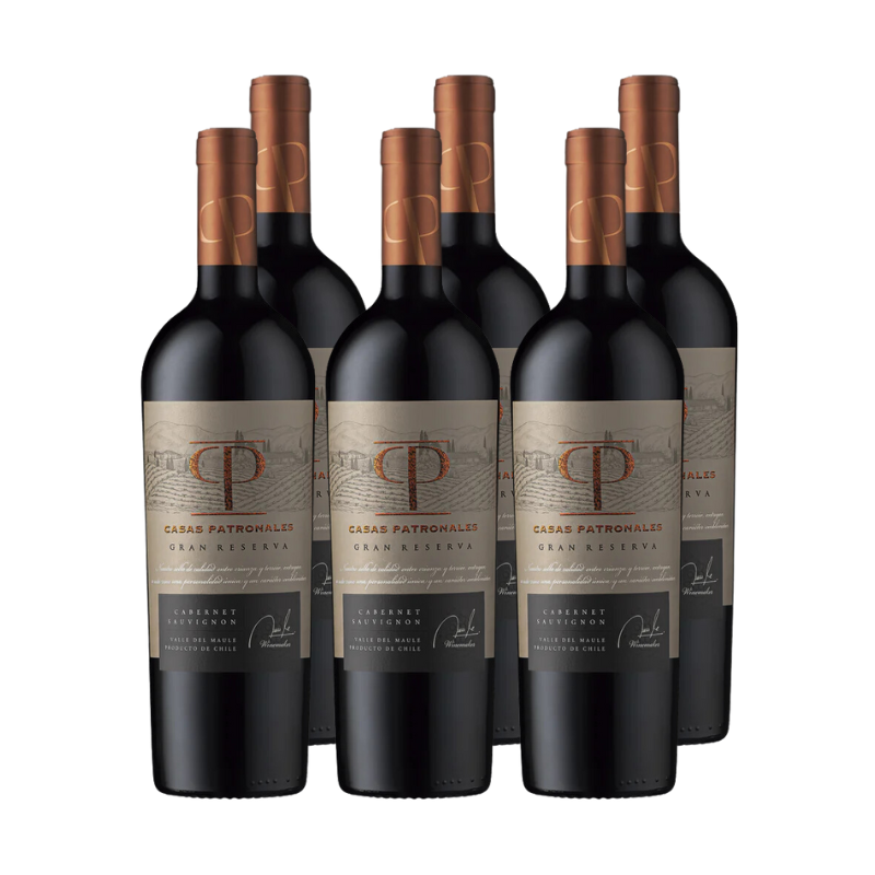 Vino Casas Patronales Gran Reserva Cabernet Sauvignon x6 ($6.590 c/u)