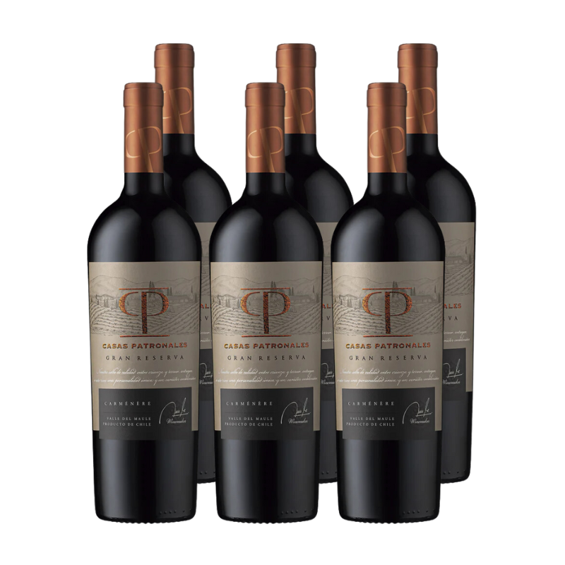 Vino Casas Patronales Gran Reserva Carmenere x6 ($6.590 c/u)