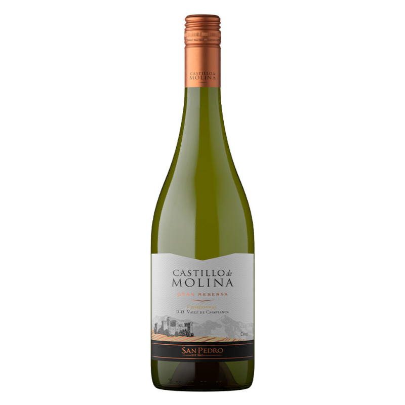 x6 Vino Castillo de Molina Gran Reserva Chardonnay 750cc ($6.190 c/u)