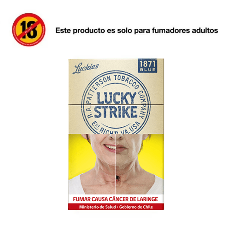 Cigarrillos Lucky Strike Patterson Azul 20s