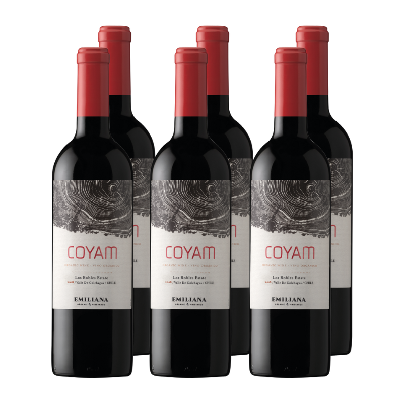 x6 Vino Coyam Ensamblaje Organico Emiliana 750cc ($14.690 c/u)