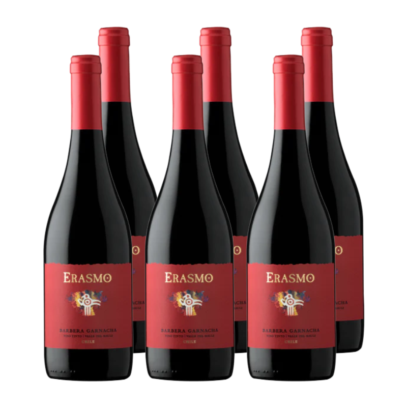 Vino Erasmo Barbera Garnacha 750ml x6