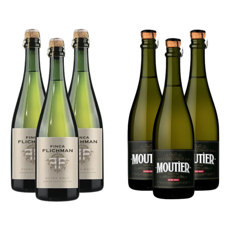 Pack Espumantes x3 Finca Flichman + x3 Moutier Extra Brut 750cc