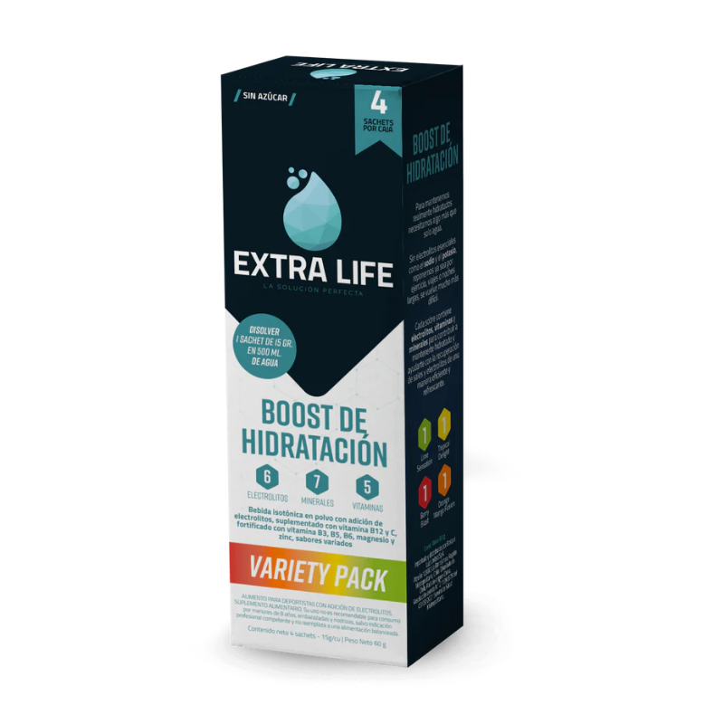 Extra Life Boost de Hidratación Variety Pack 4un.