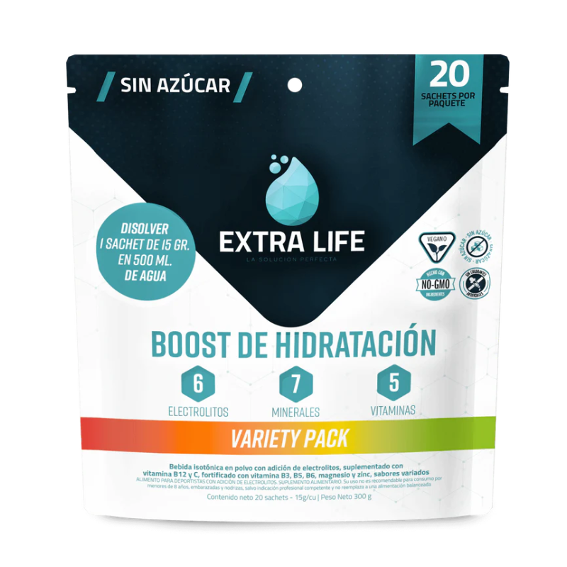 Extra Life Boost de Hidratación Variety Pack 20un.