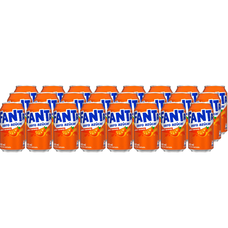 Bebida Fanta Sin Azúcar Lata 350cc x24