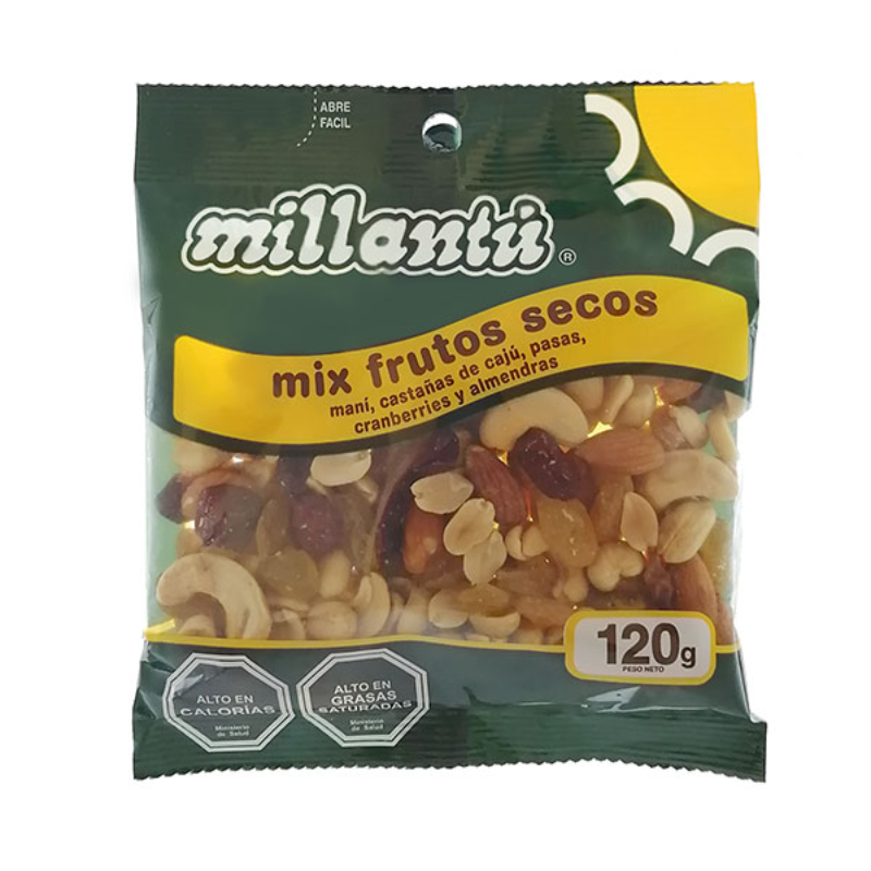 Mix Frutos Secos Millantú 120gr