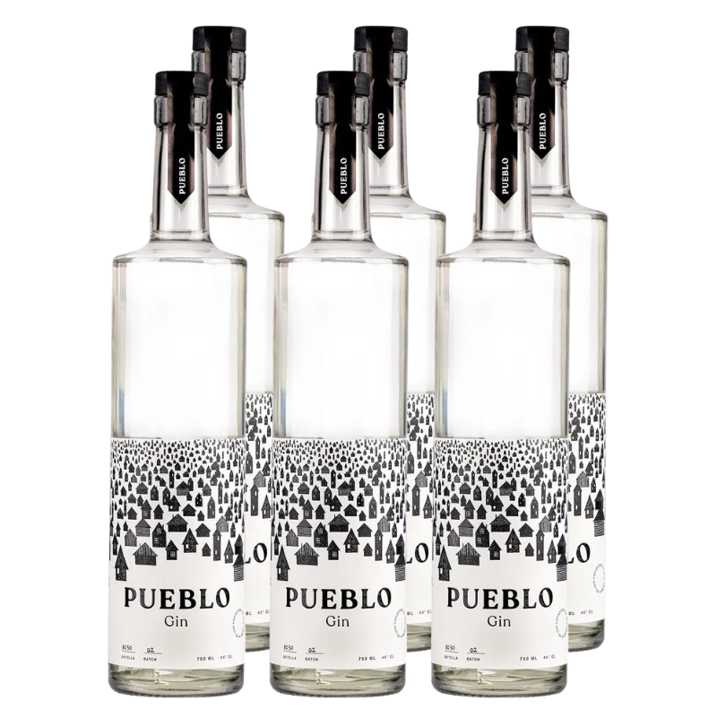 Gin Pueblo 40° 750 ml x6 ($10.990 c/u)