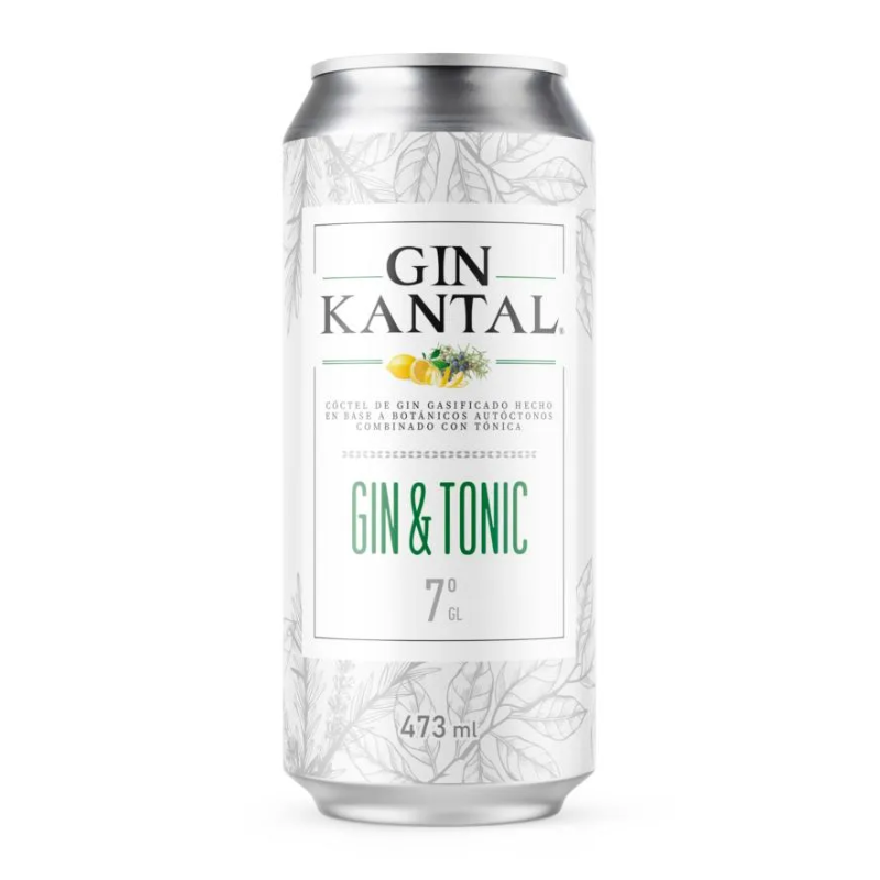 Cóctel Kantal Gin & Tonic 7° Lata 473cc