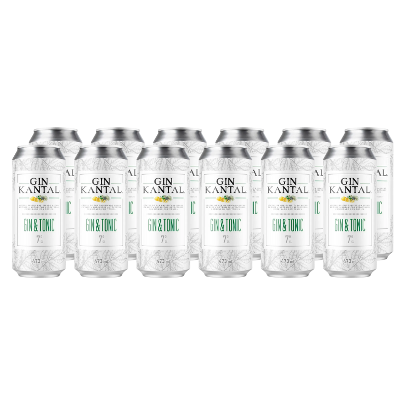 Cóctel Kantal Gin & Tonic 7° Lata 473cc x12 ($ 2.165 c/u)