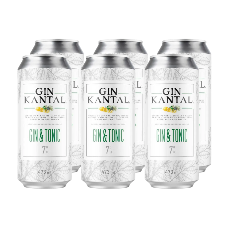 Cóctel Kantal Gin & Tonic 7° Lata 473cc x6 ($2.190 c/u)