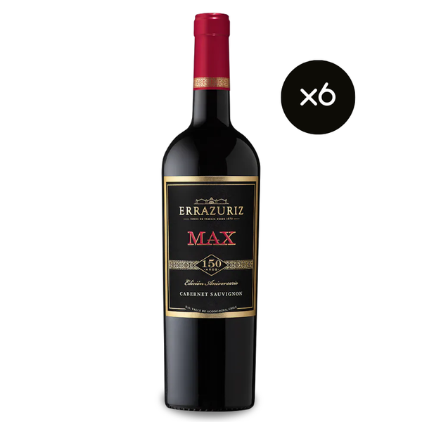 Vino Errazuriz Max Cabernet Sauvignon 750cc x6 ($7.665 c/u)