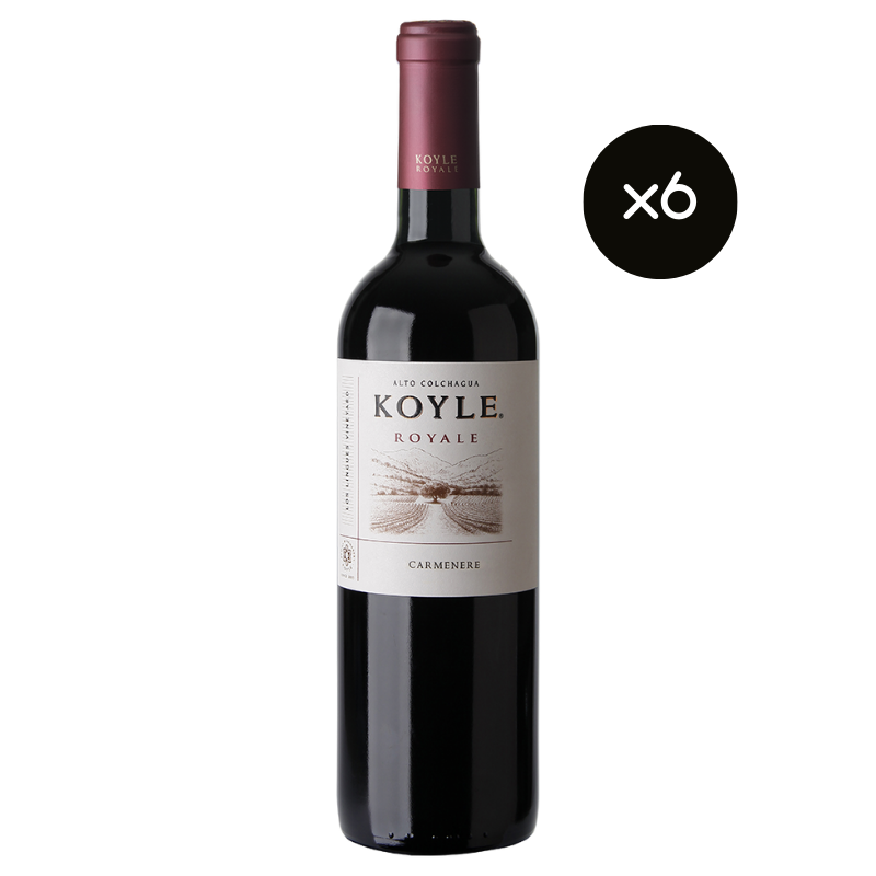 Vino Koyle Royale Carmenere 750cc x6 ($12.990 c/u)