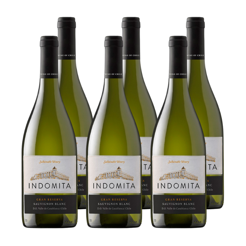 x6 Vino Indómita Gran Reserva Sauvignon Blanc ($3.990 c/u)
