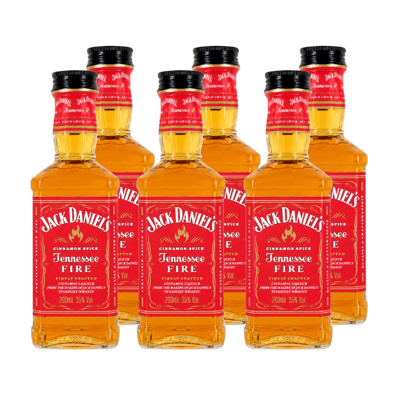 Whiskey Jack Daniels Tennesse Fire 35° 200ml x6