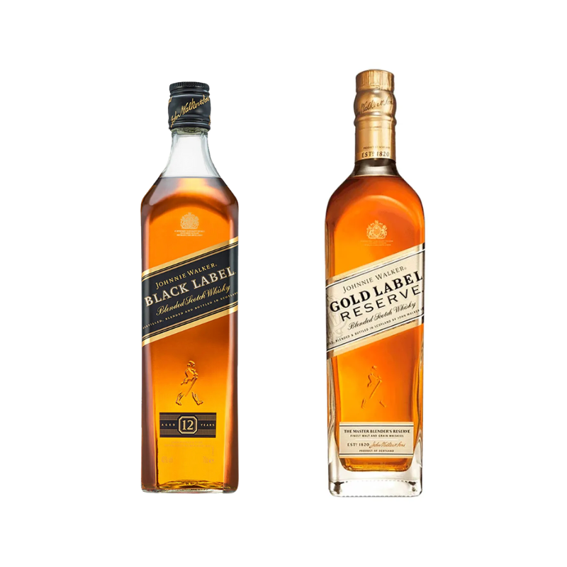 Pack Whisky Johnnie Walker Gold Label 750cc + Whisky Johnnie Walker Black Label 750cc