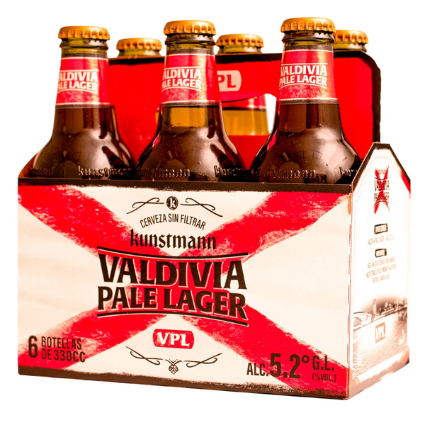 Cerveza Kunstmann Valdivia Pale Lager VPL Sin Filtrar 330cc x6