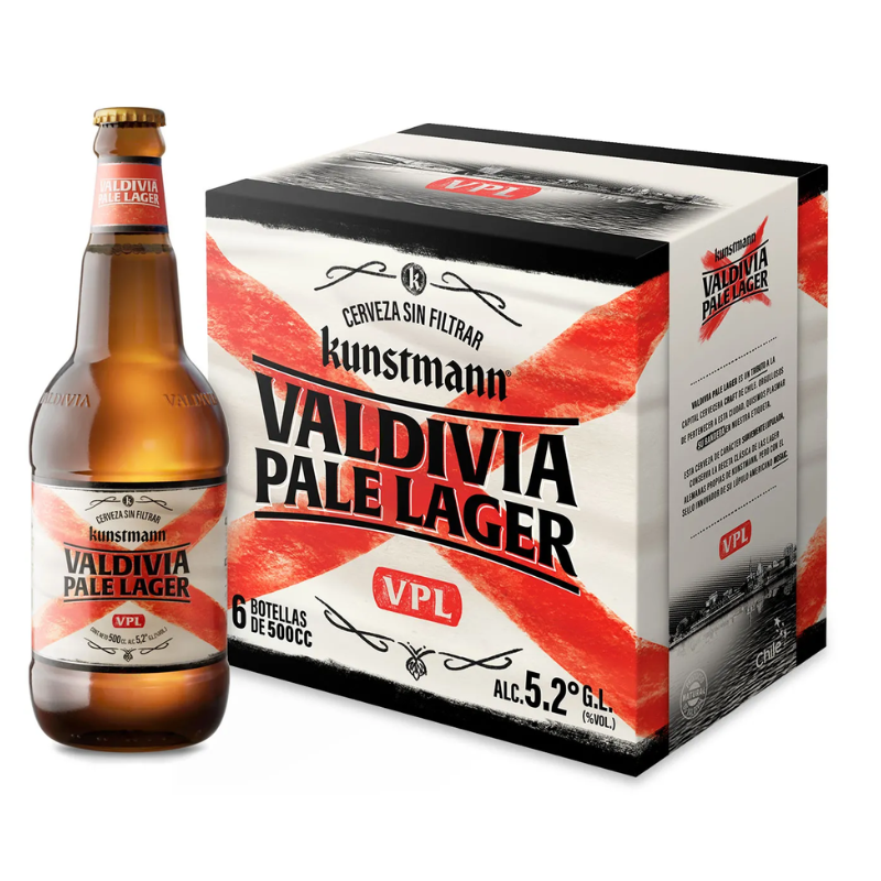 Cerveza Kunstmann Valdivia Pale Lager 5.2° 330cc x12 Pack