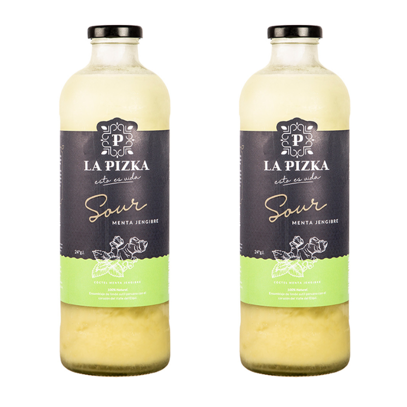 Pack x2 La Pizka Menta Jengibre 1L ($11.590 c/u)