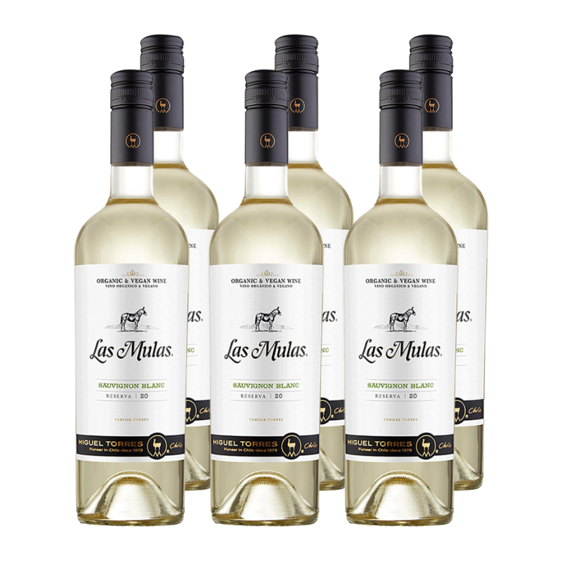 x6 Vino Las Mulas Reserva Sauvignon Blanc 750cc ($5.790 c/u)