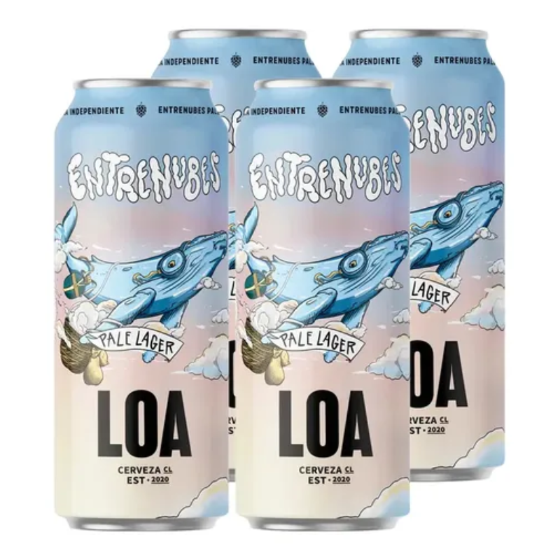 Pack 4x Cerveza LOA Entrenubes Pale Lager 470ml