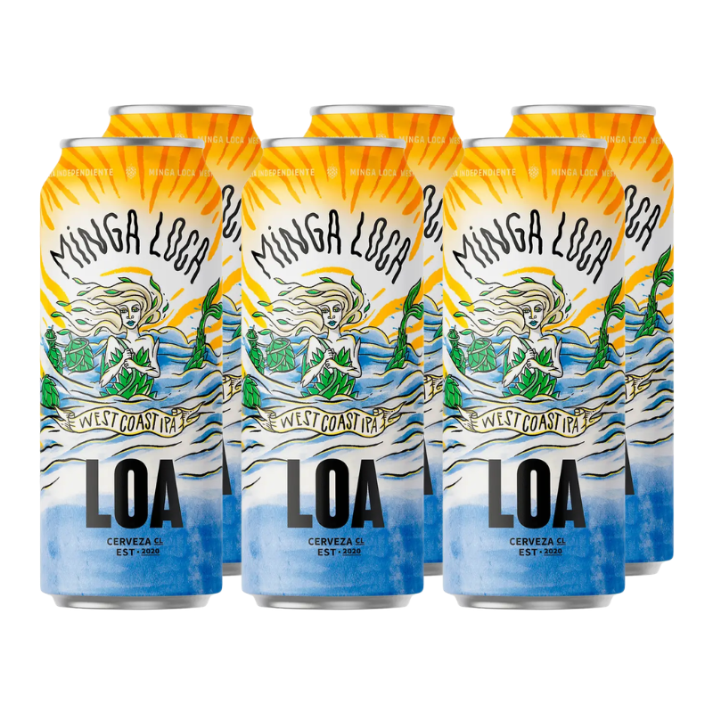 Pack 6x Cerveza LOA Minga Loca West Coast IPA 470ml