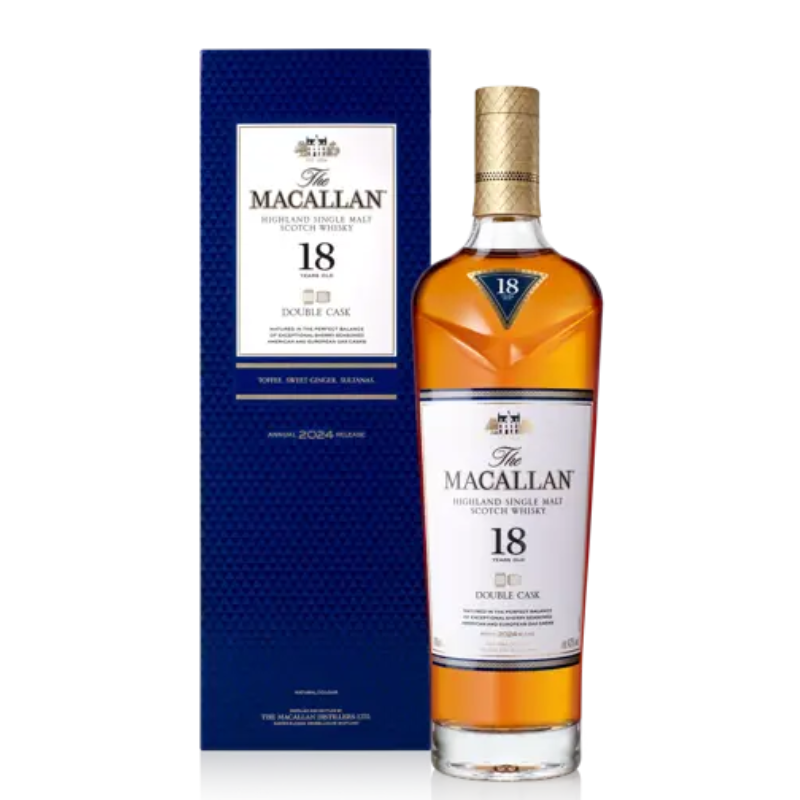 Whisky The Macallan Single Malt Scotch 18 años Double Cask