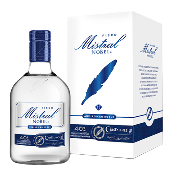 Pisco Mistral Nobel Cristalino 40° 750cc