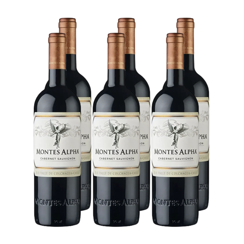 x6 Vino Montes Alpha Cabernet Sauvignon ($10.490 c/u)