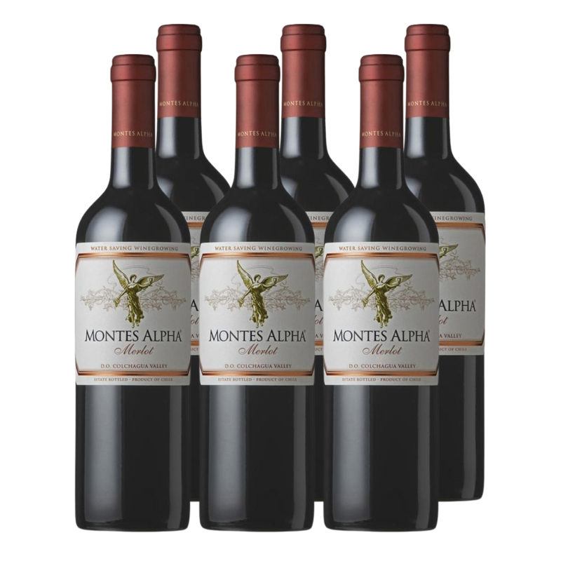 Vino Montes Alpha Merlot 750cc x6 ($10.990 c/u)