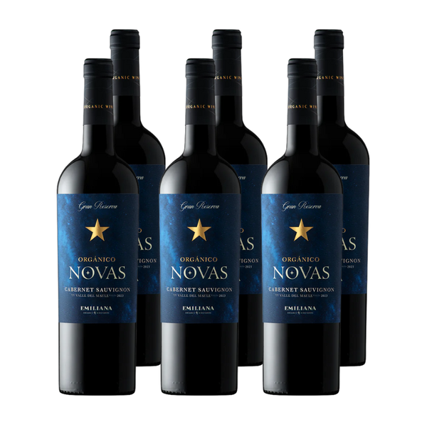 x6 Vino Novas Gran Reserva Cabernet Sauvignon 750cc ($4.890 c/u)