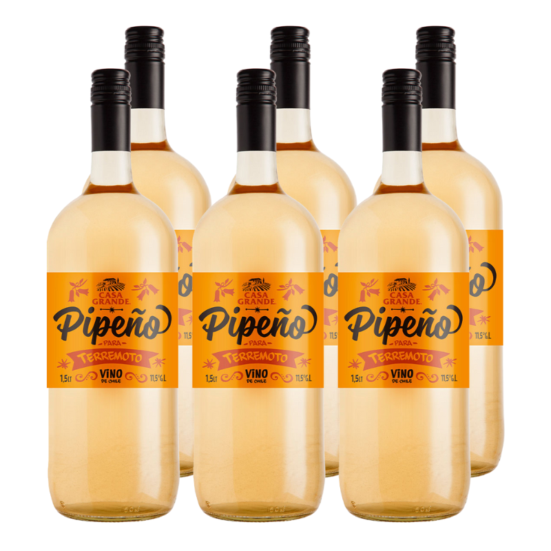 Pack x6 Vino Pipeño Casa Grande 1.5lt ($3.590 c/u)