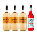 Pack x3 Vino Pipeño 1.5lt + Jarabe de Granadina Mitjans Zero Azucar 900cc