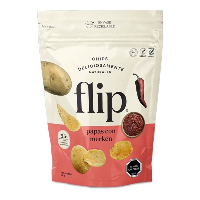 Papas Fritas Flip Chips Sabor Merken 140g