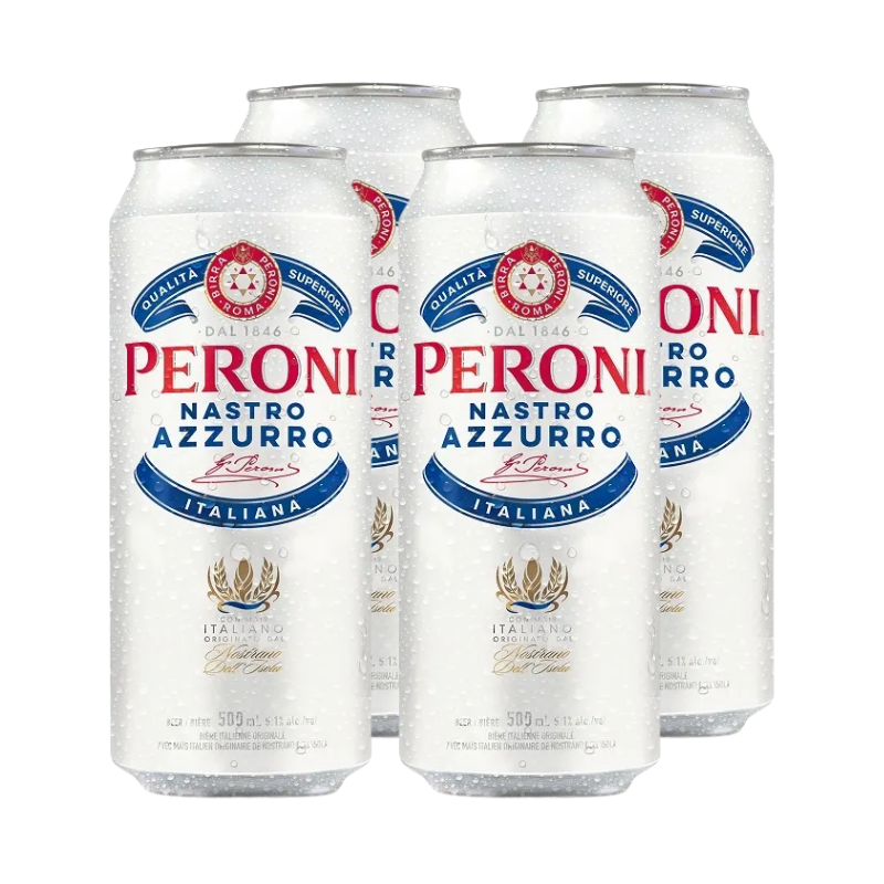 Cerveza Peroni Lager Lata 500cc x4
