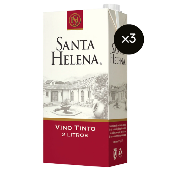 Santa Helena Vino Tinto Caja 2L x3 ($3.130 c/u)