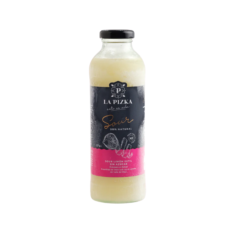 La Pizka Pisco Sour Limón Sutil Sin Azucar 475ml