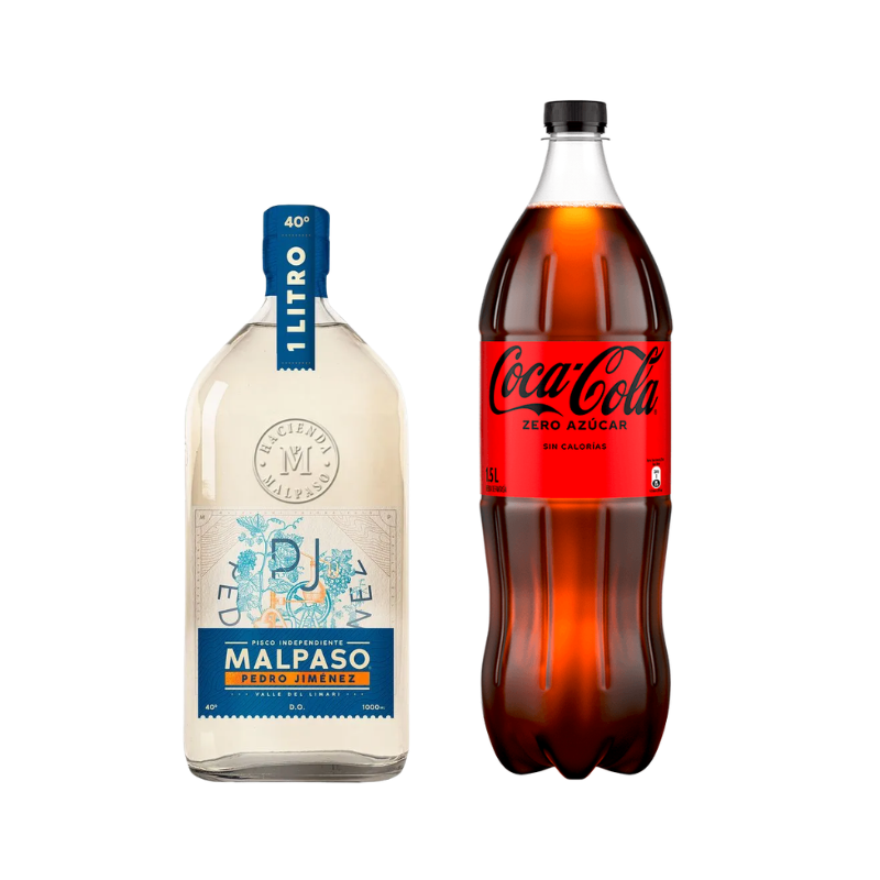 Pisco MalPaso Pedro Jimenez 40° 1L + Bebida 1.5L