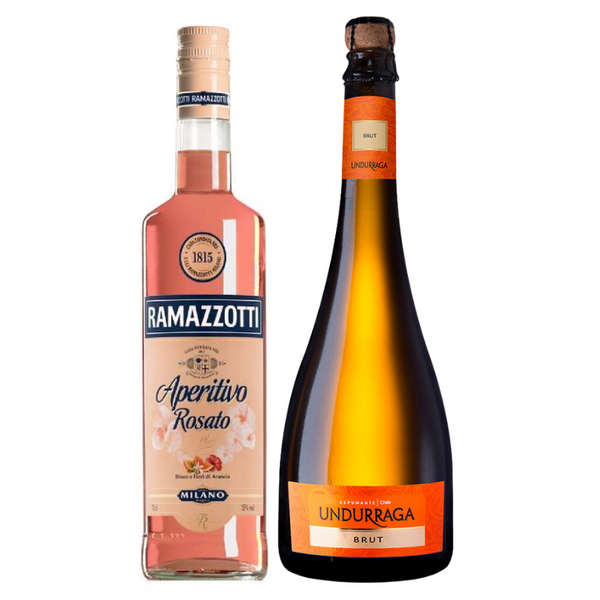 Licor Aperitivo Ramazzotti Rosato 700cc + Espumante Undurraga Brut 750cc